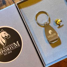 Keyring Bottle Opener & Enamel Pin Badge Gift Set